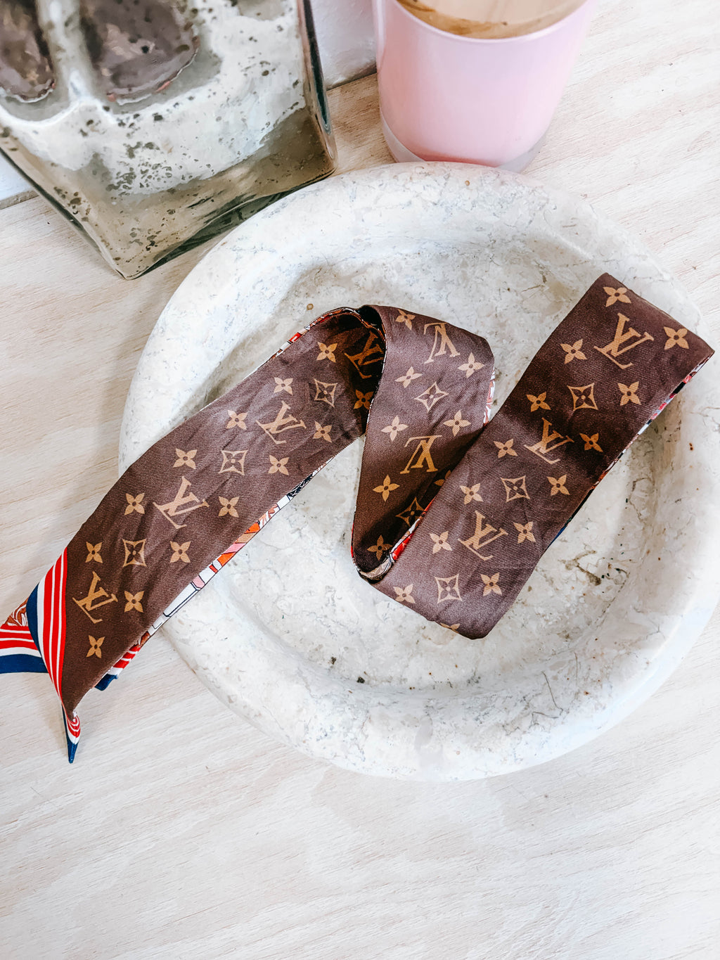 Pre-Owned Louis Vuitton LV Prive BB Bandeau Silk Bandeau Scarf *Final Sale*