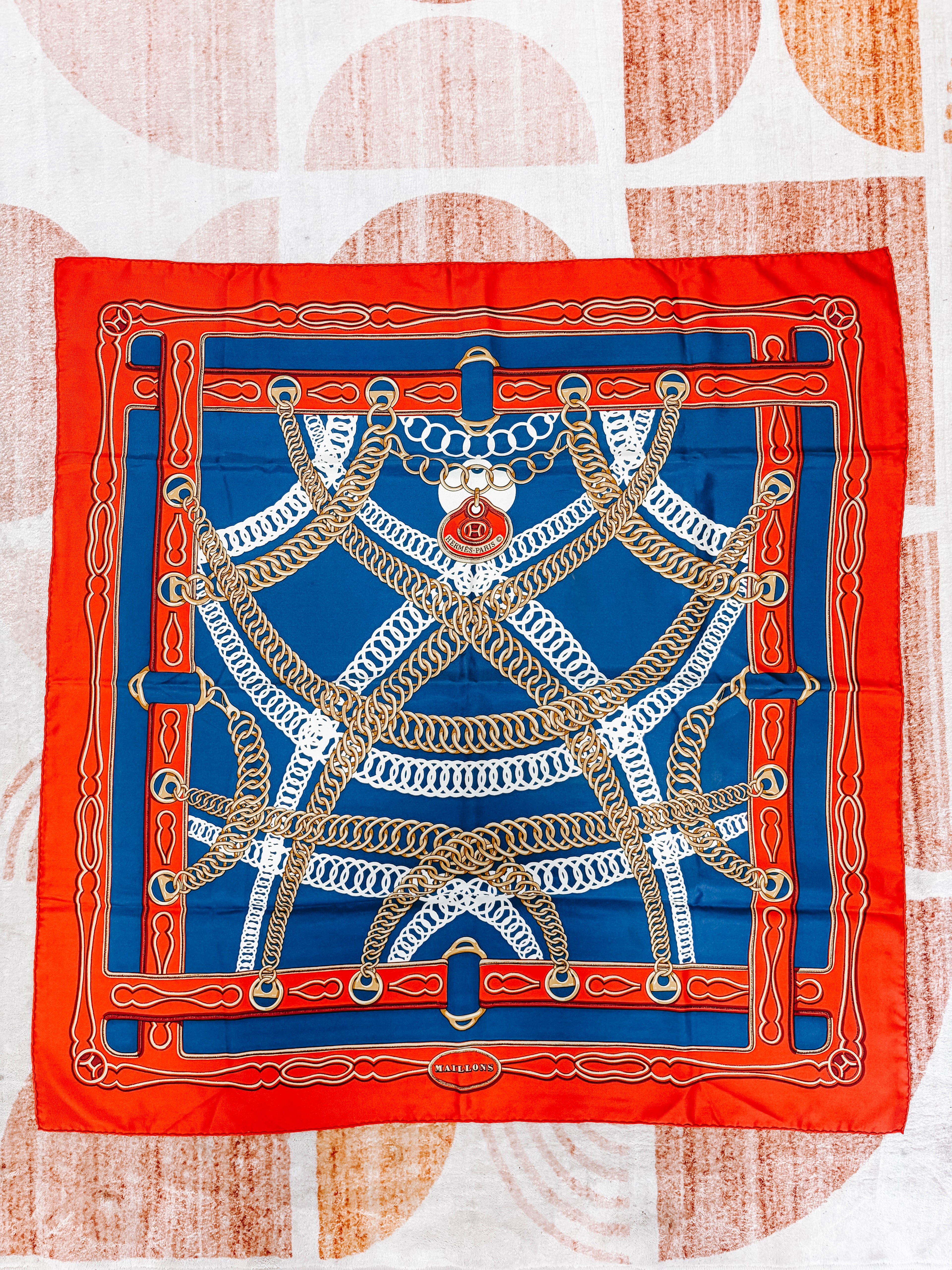 Pre-Owned Hermes Carre 90 Maillons Scarf *Final Sale*