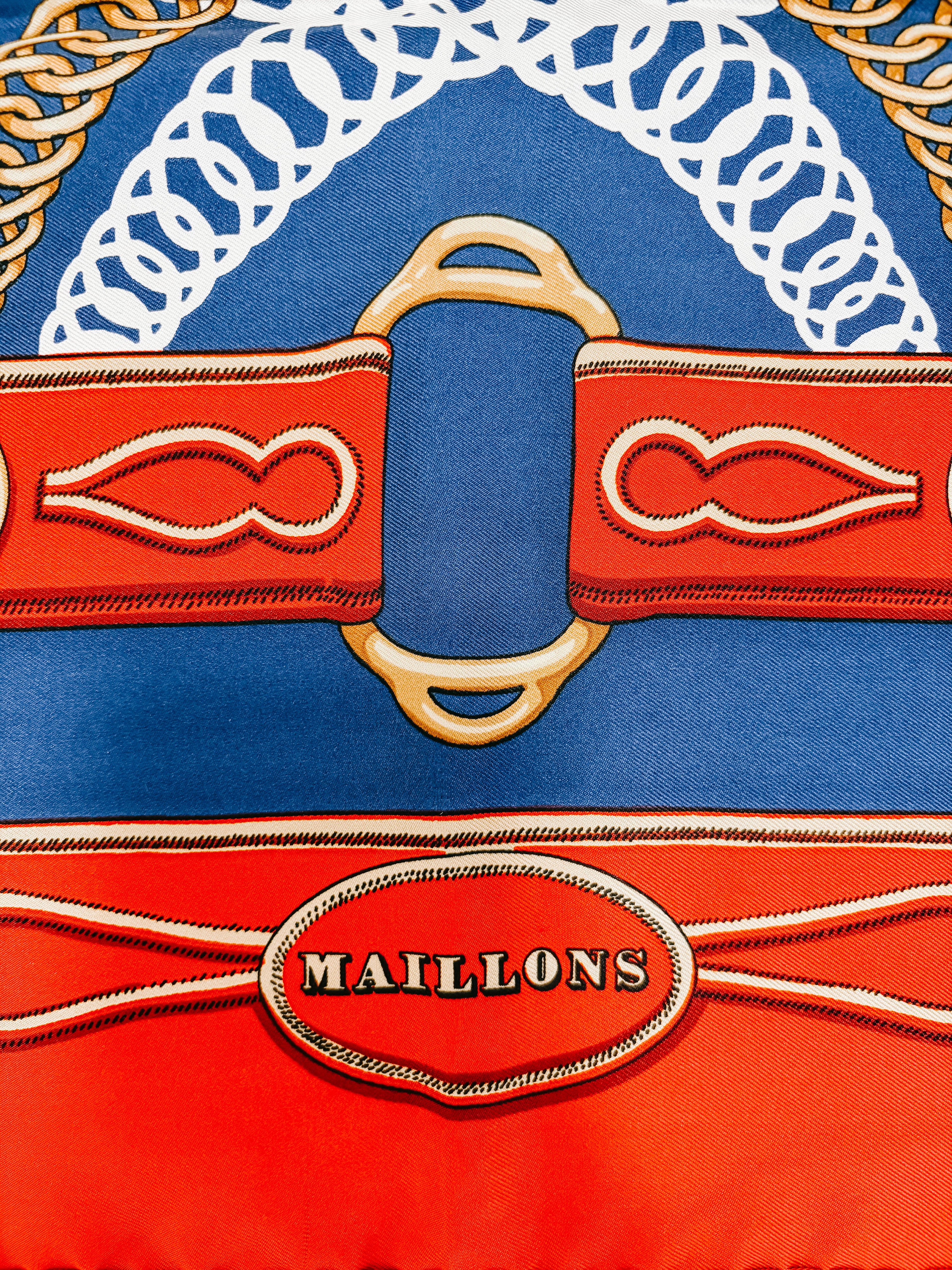 Pre-Owned Hermes Carre 90 Maillons Scarf *Final Sale*