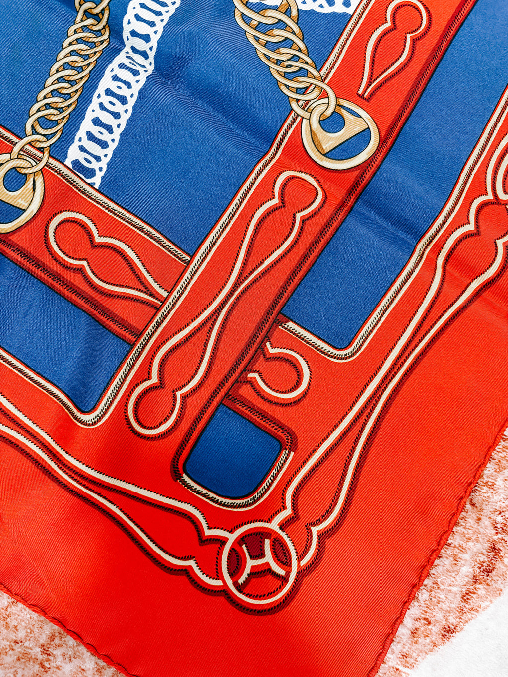 Pre-Owned Hermes Carre 90 Maillons Scarf *Final Sale*