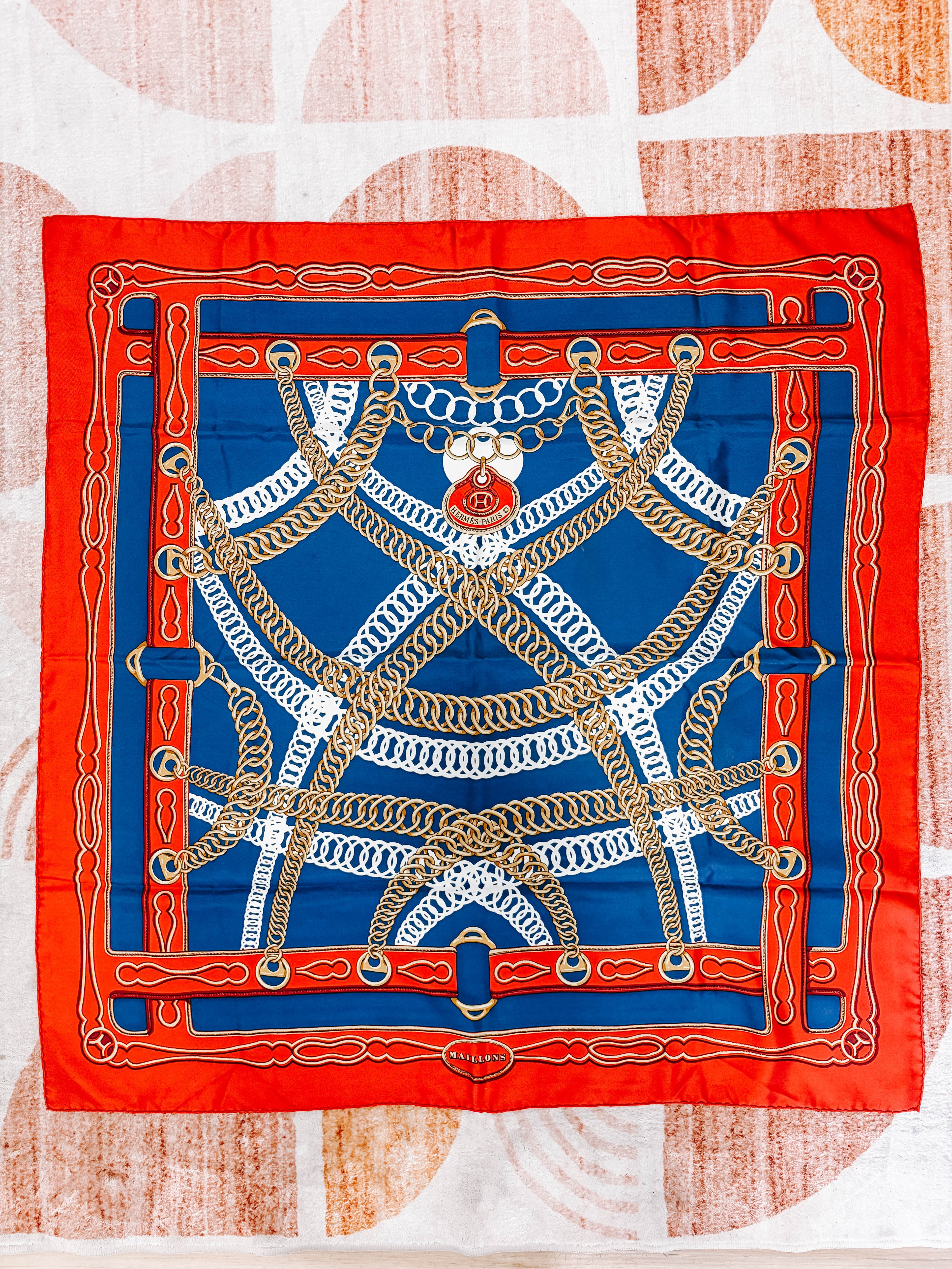 Pre-Owned Hermes Carre 90 Maillons Scarf *Final Sale*