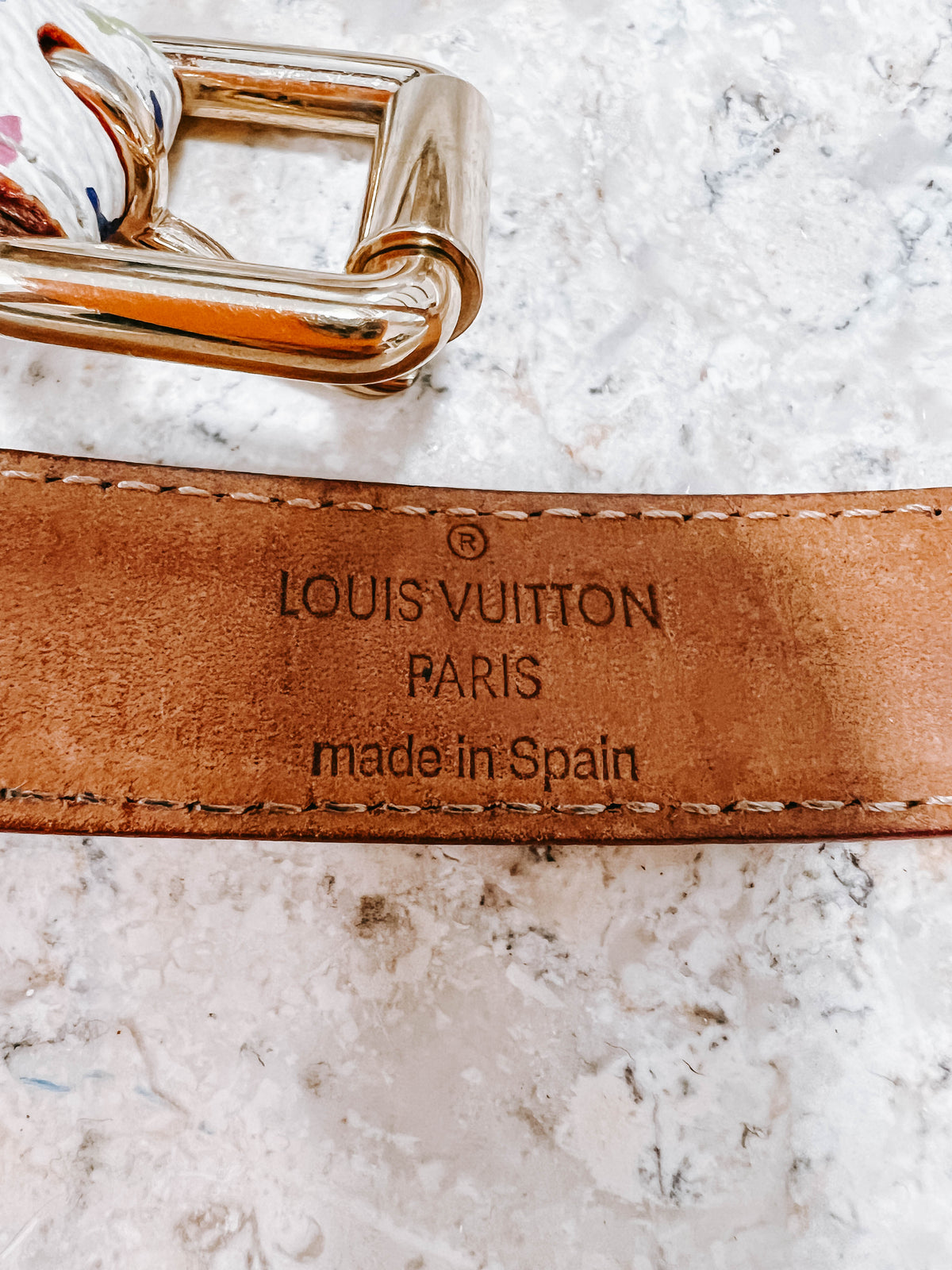 LV Murakami White Multicolor 80cm Belt