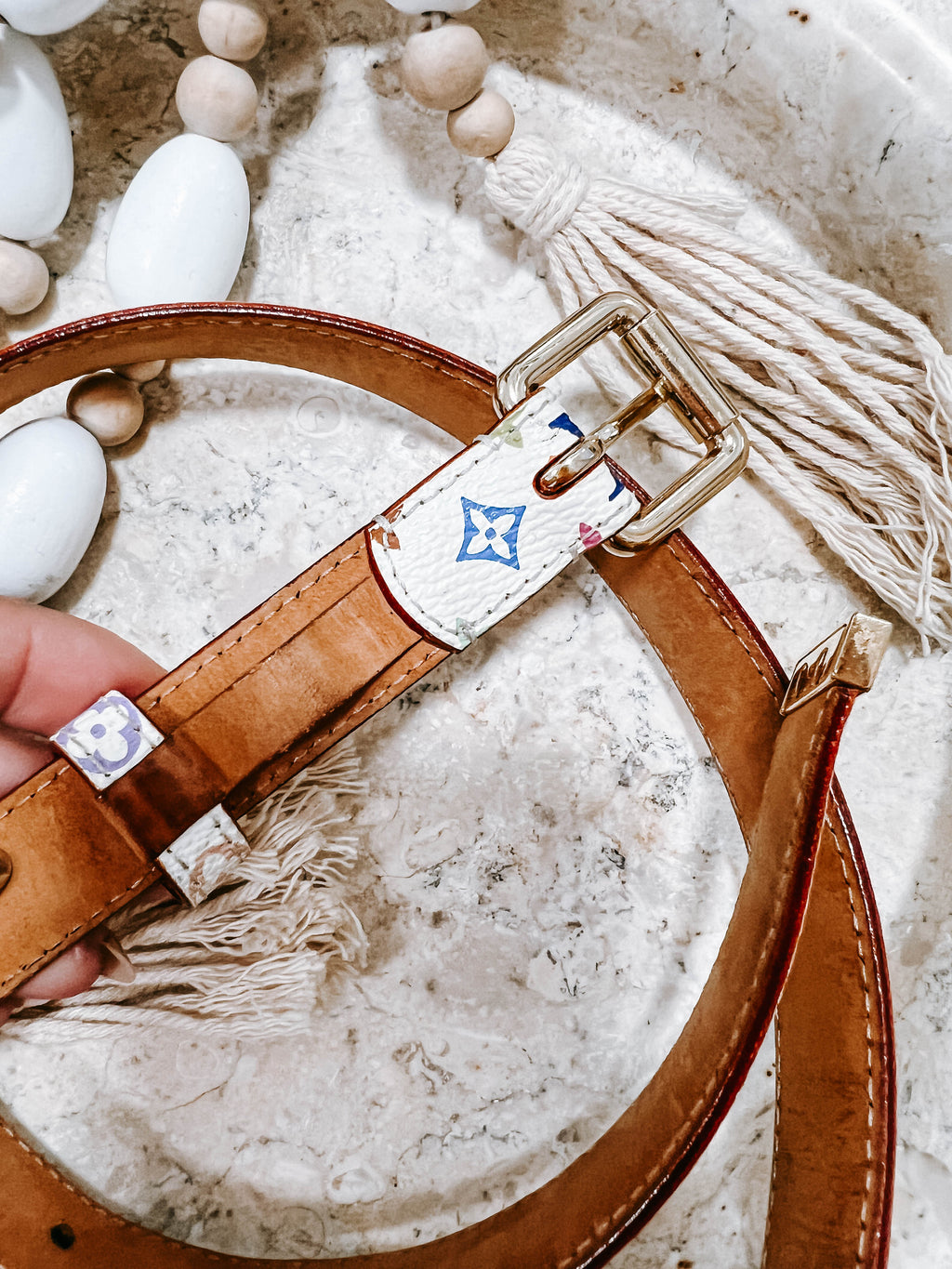 LV Murakami White Multicolor 80cm Belt