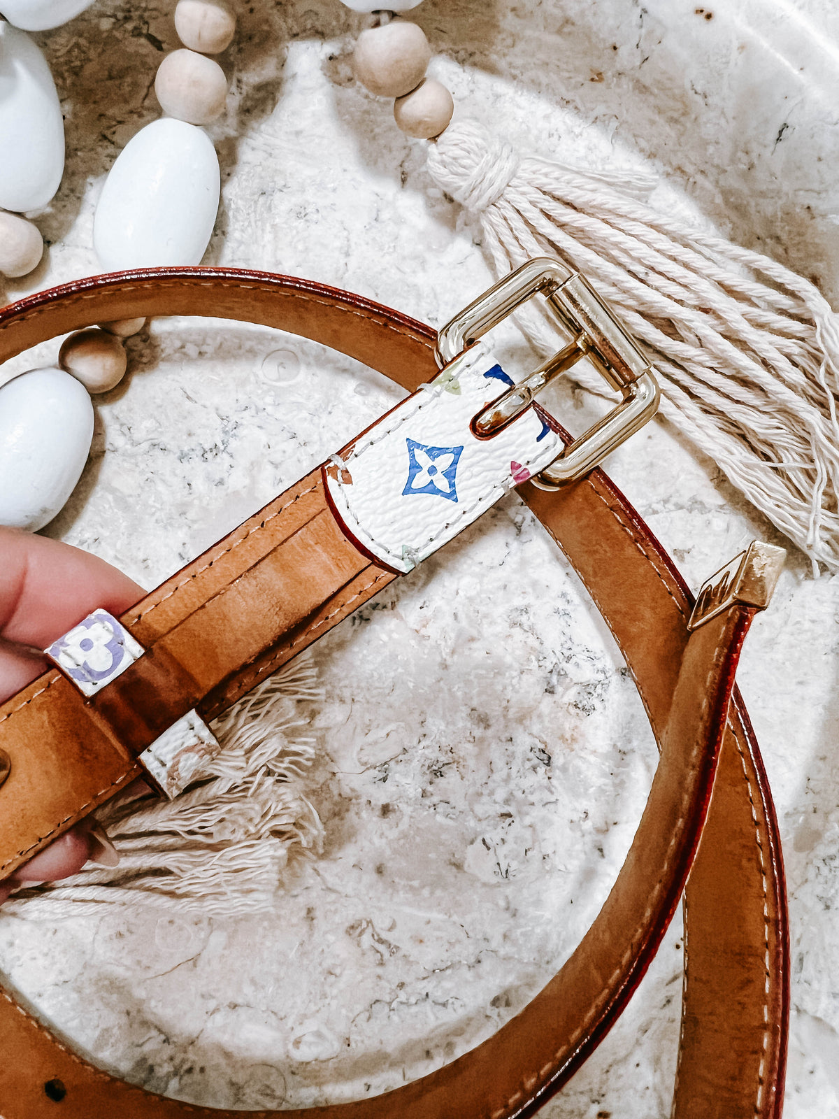 LV Murakami White Multicolor 80cm Belt