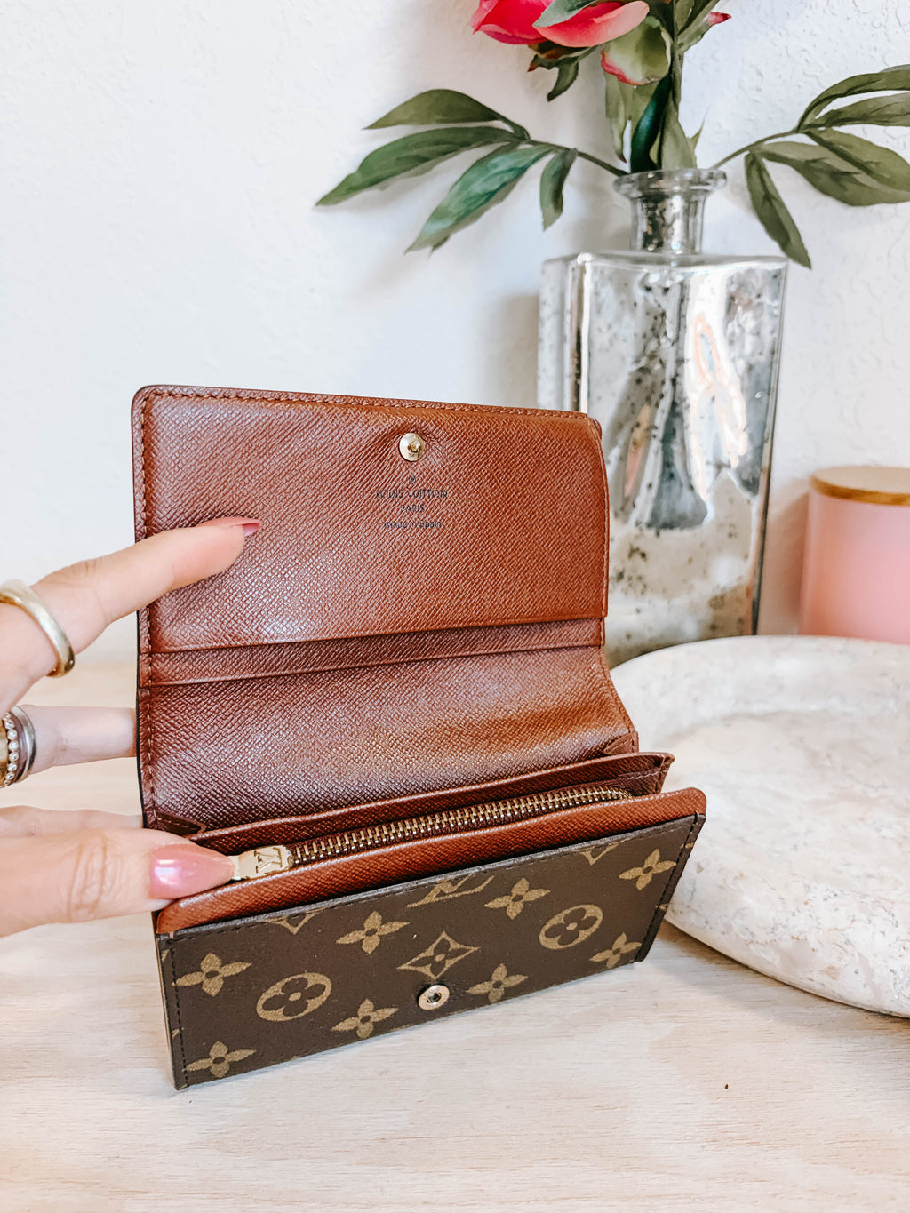 Pre-Owned Louis Vuitton Monogram Porte Tresor Compact Wallet