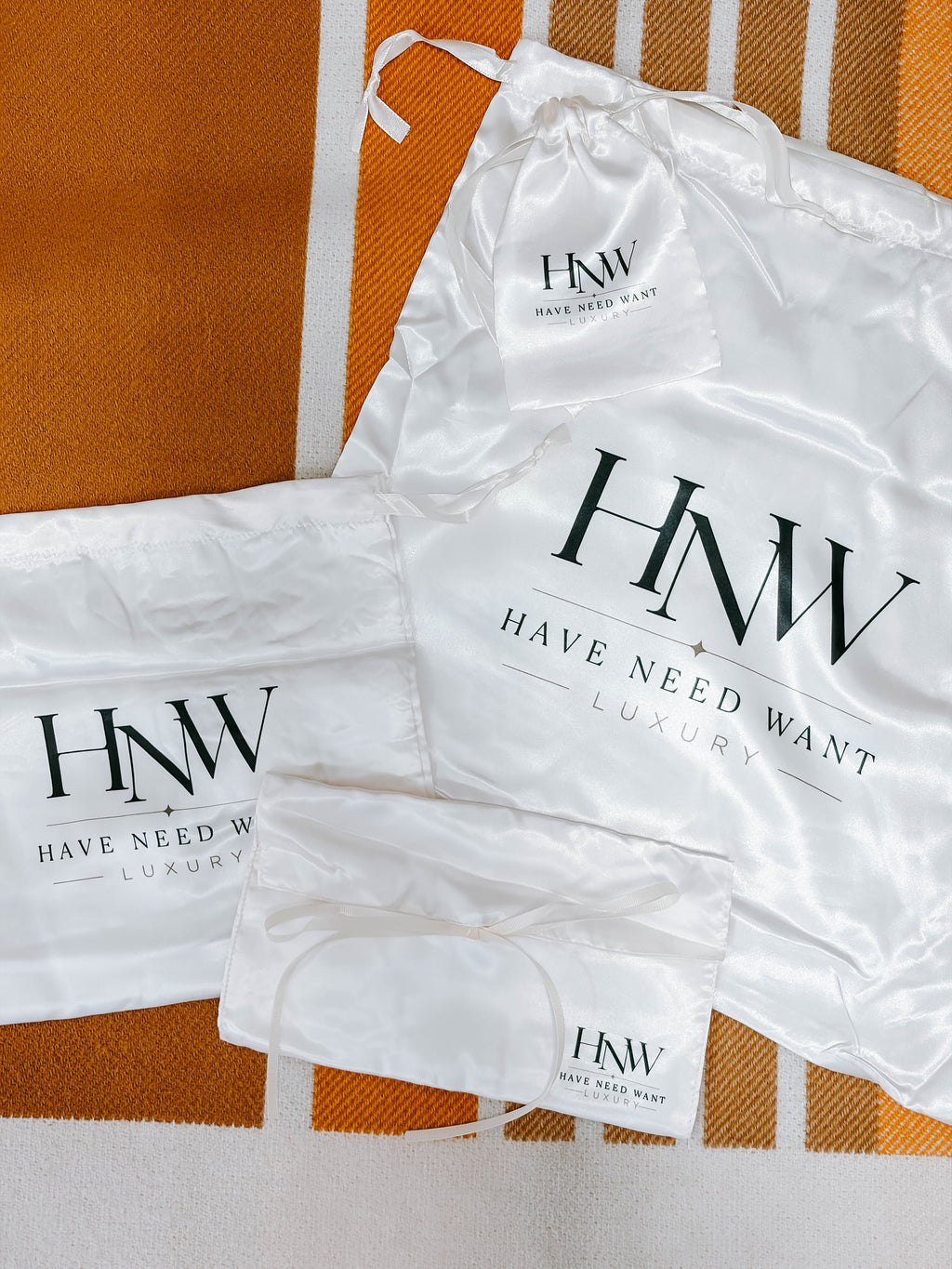 Have Need Want Luxury™ Branded Satin Dust Bags