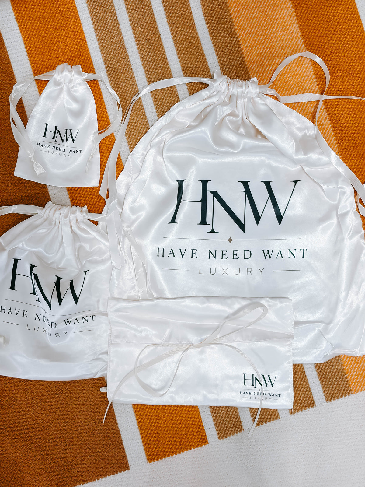 Have Need Want Luxury™ Branded Satin Dust Bags