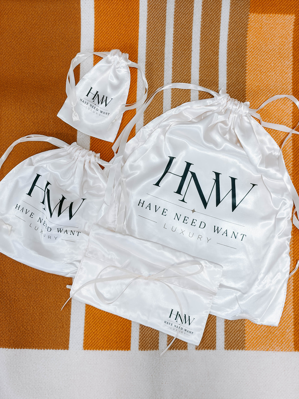 Have Need Want Luxury™ Branded Satin Dust Bags