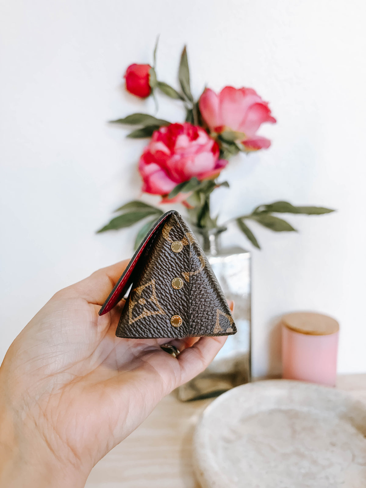 Louis Vuitton Monogram Rivet Pochette Pen Case – Fuchsia Pink Interior