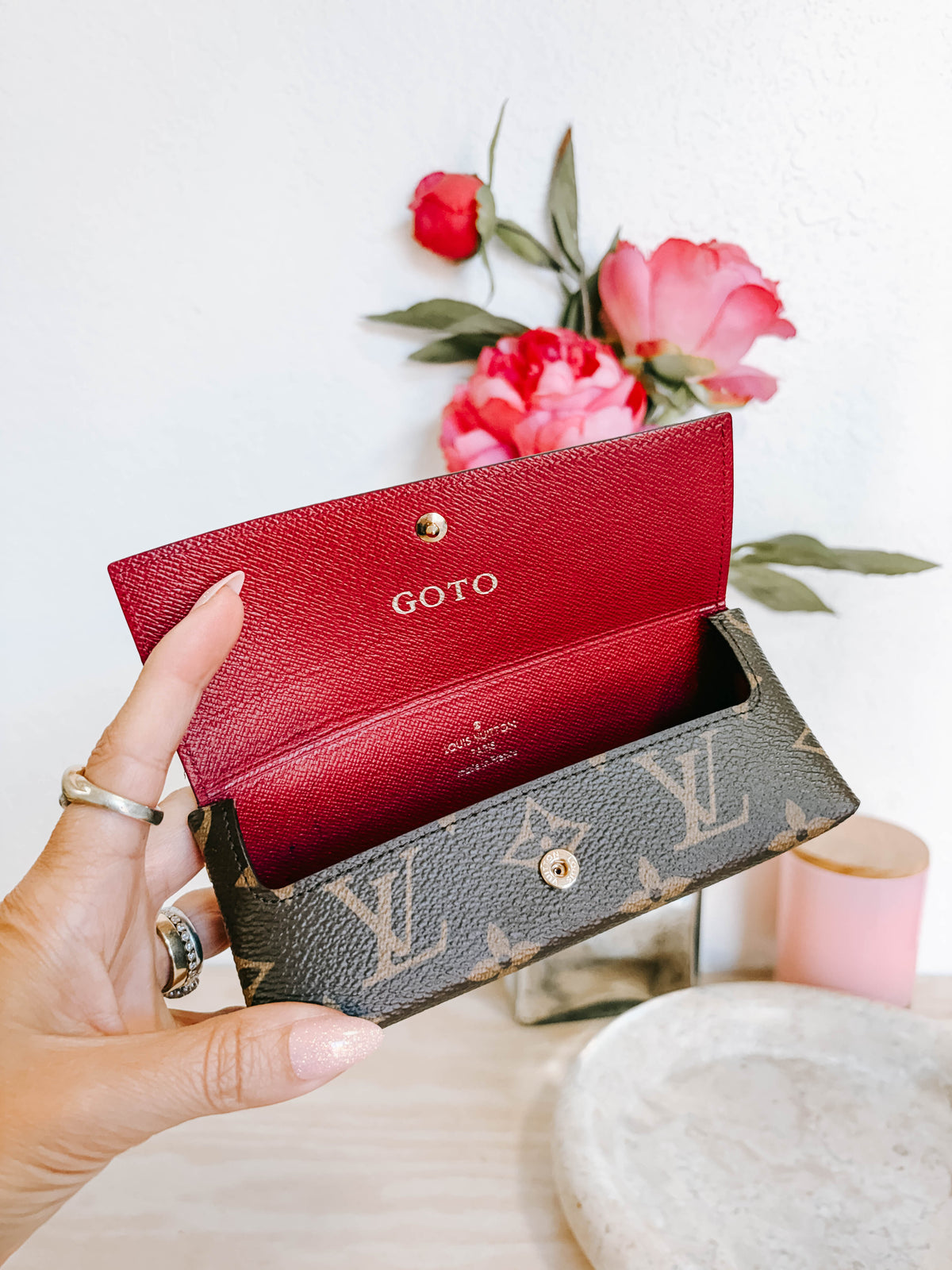 Louis Vuitton Monogram Rivet Pochette Pen Case – Fuchsia Pink Interior
