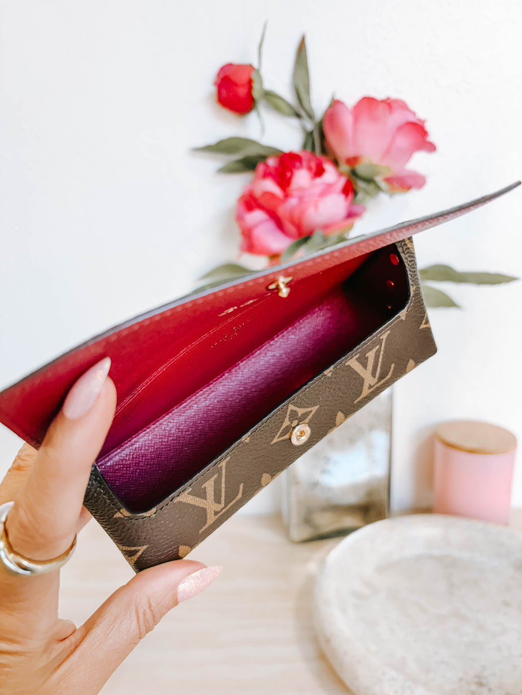 Louis Vuitton Monogram Rivet Pochette Pen Case – Fuchsia Pink Interior