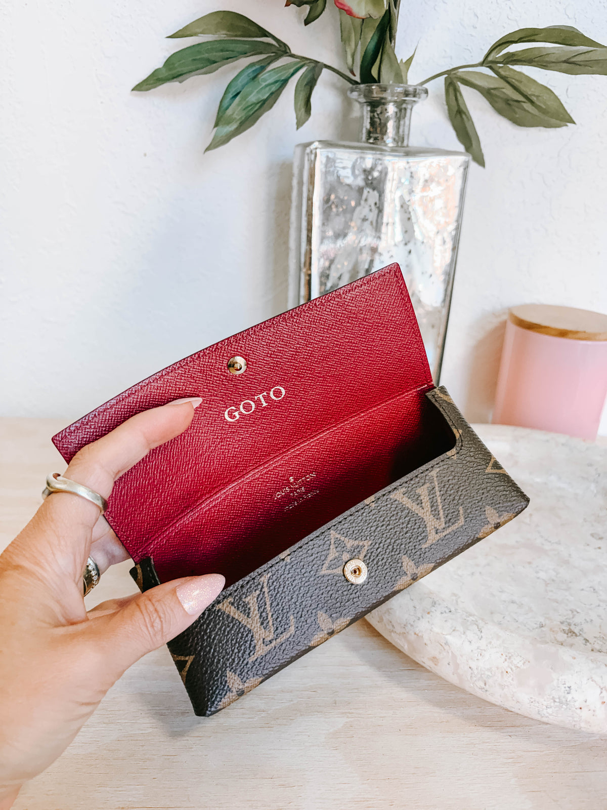 Louis Vuitton Monogram Rivet Pochette Pen Case – Fuchsia Pink Interior