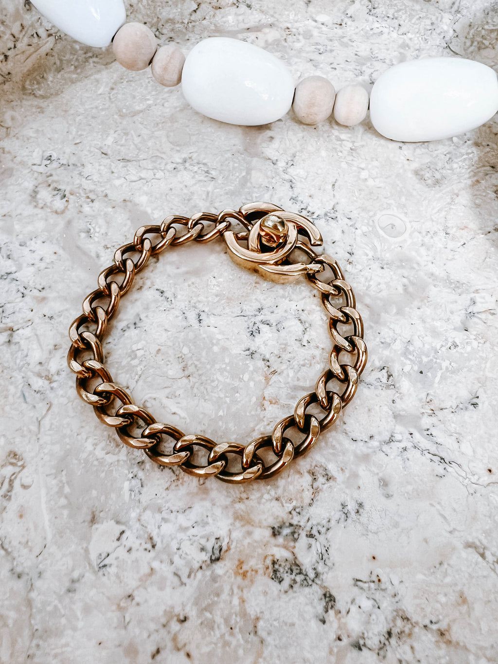 1996 Chanel CC Turnlock Bracelet 17.5cm