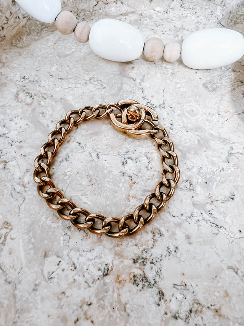 1996 Chanel CC Turnlock Bracelet 17.5cm