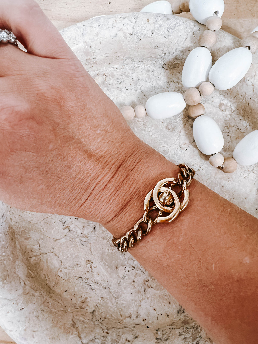 1996 Chanel CC Turnlock Bracelet 17.5cm