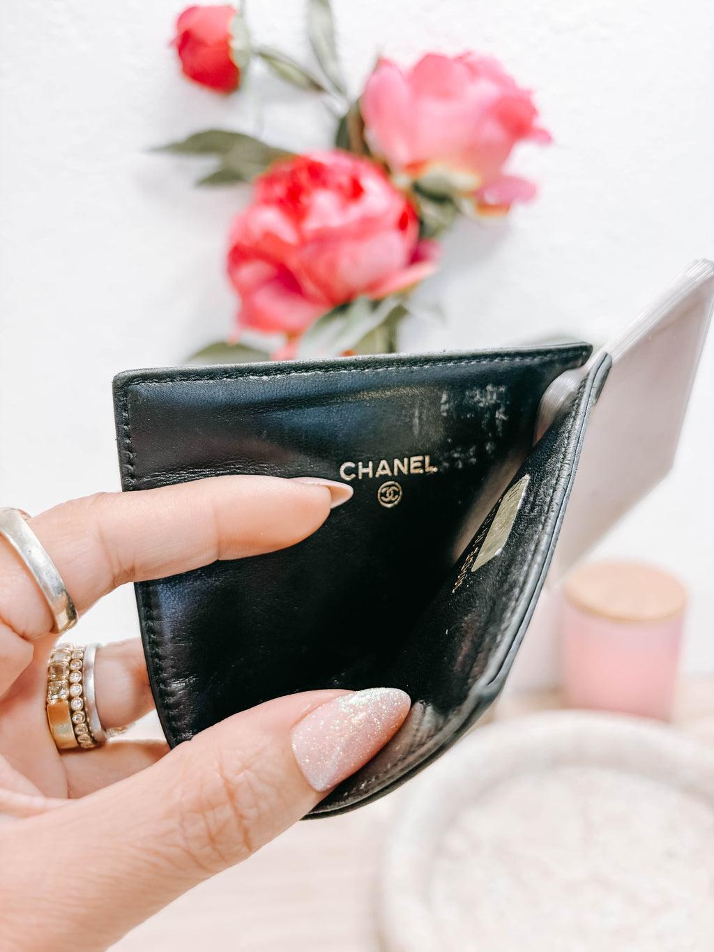 Pre-Owned Chanel Chocolate Bar Card Holder