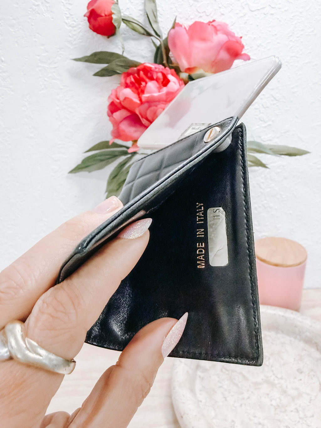 Pre-Owned Chanel Chocolate Bar Card Holder