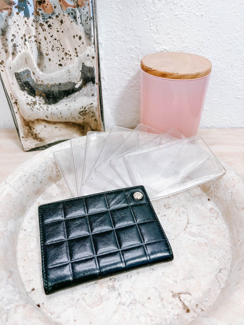 Pre-Owned Chanel Chocolate Bar Card Holder