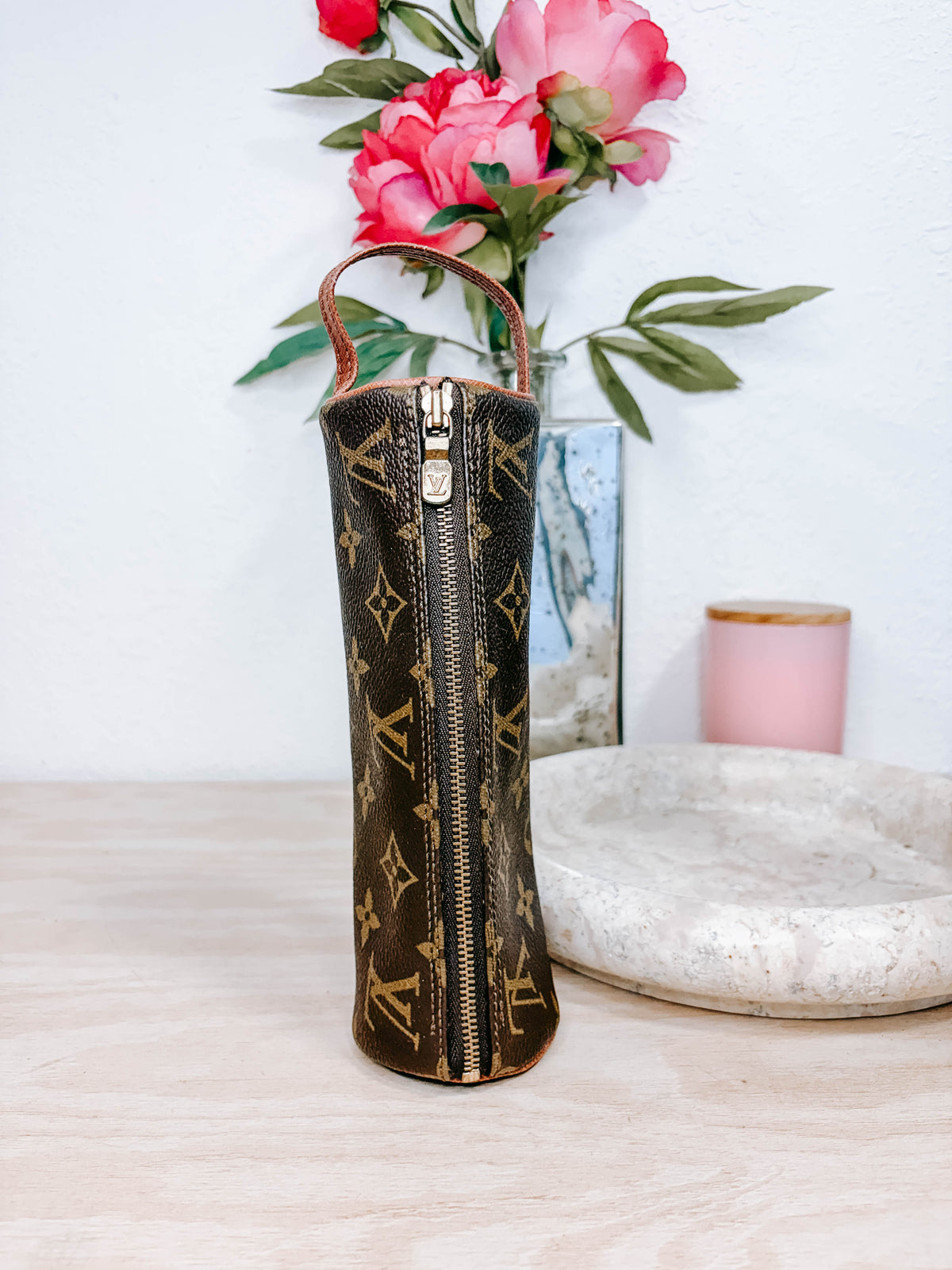 Pre-Owned Louis Vuitton Monogram Trousse Ronde Pen Case