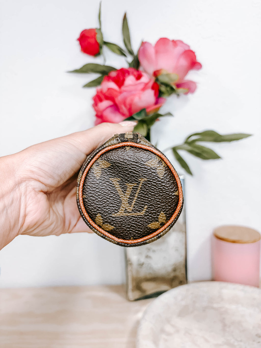 Pre-Owned Louis Vuitton Monogram Trousse Ronde Pen Case