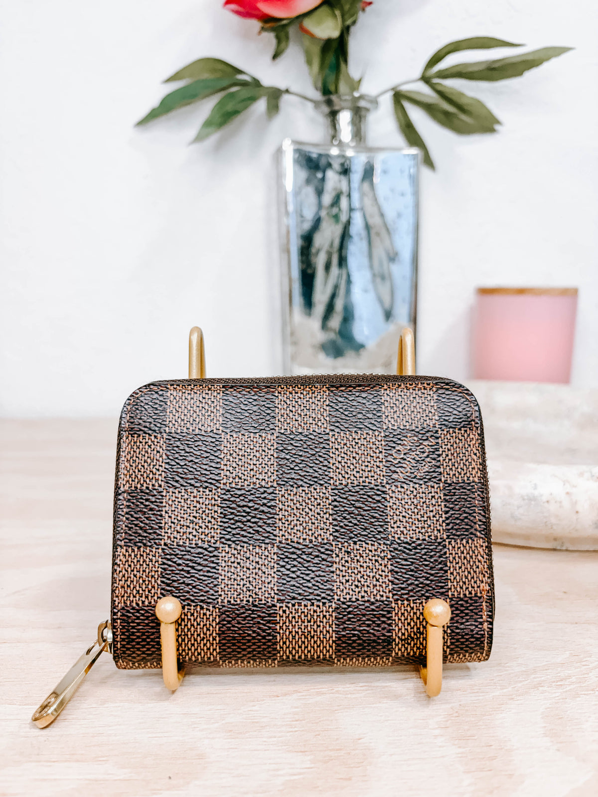 Pre-Owned Louis Vuitton Damier Ebene Zippy Coin Purse