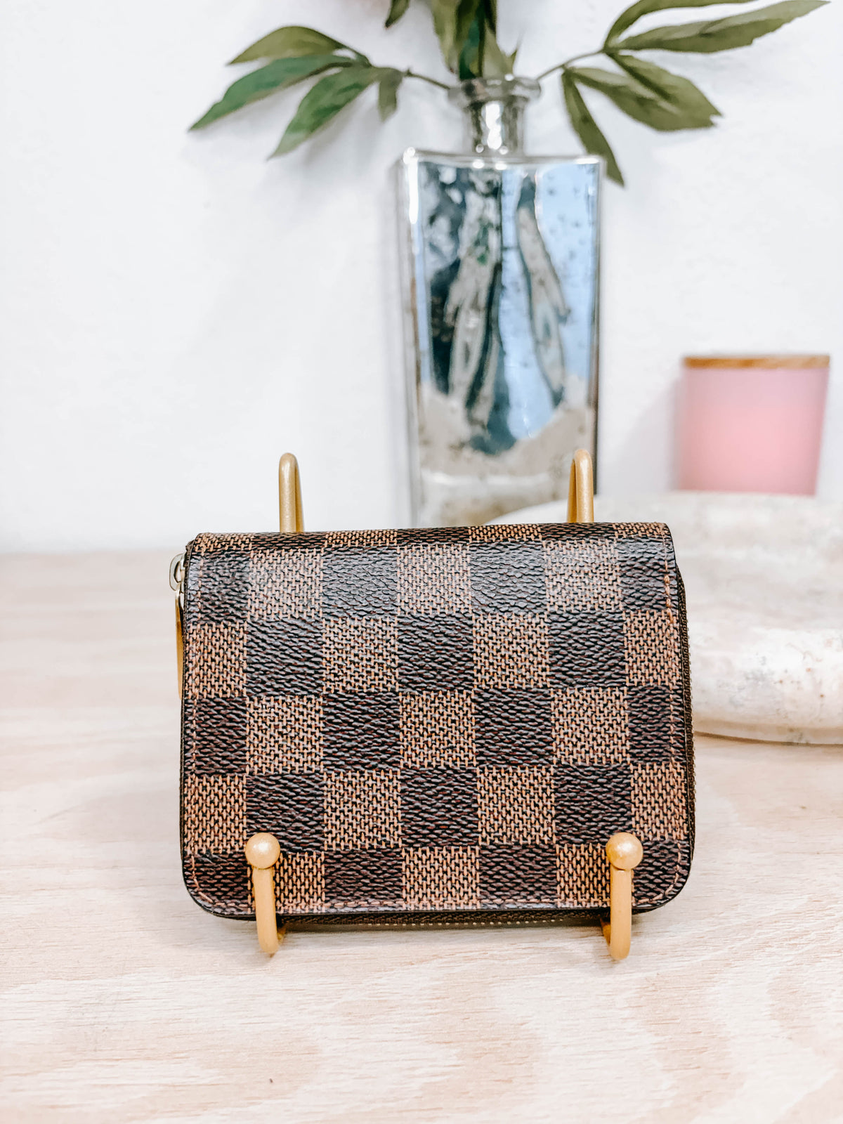 Pre-Owned Louis Vuitton Damier Ebene Zippy Coin Purse