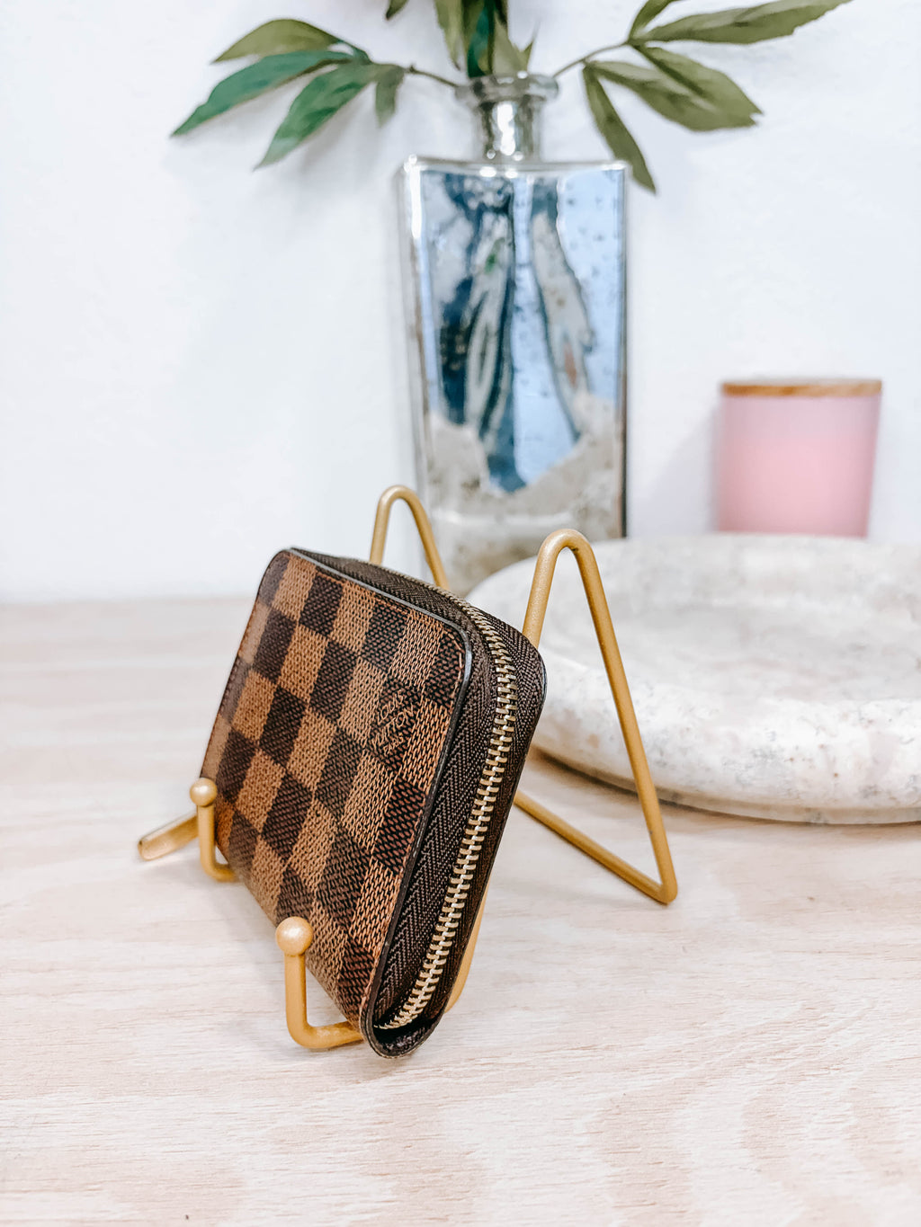 Pre-Owned Louis Vuitton Damier Ebene Zippy Coin Purse