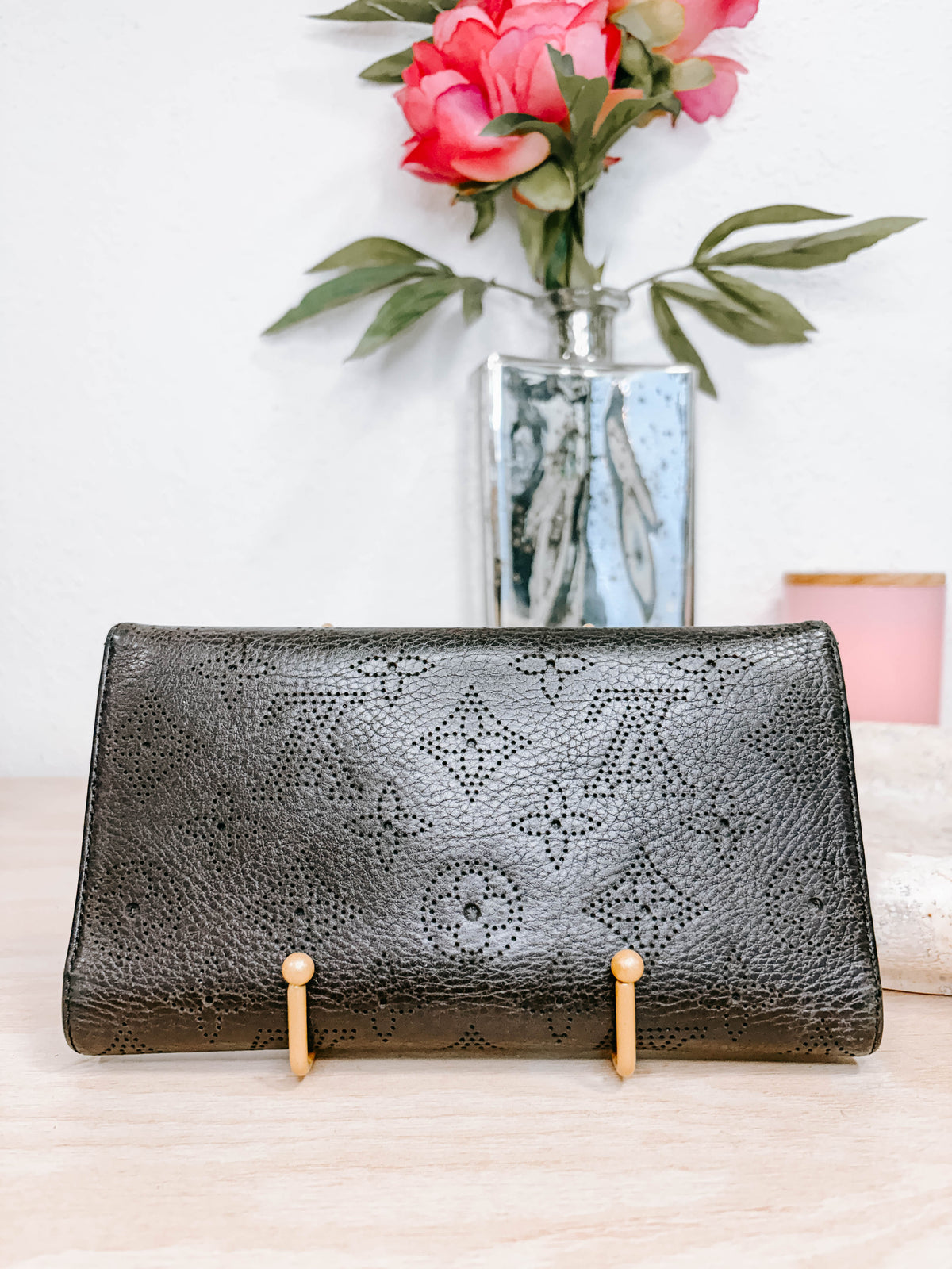 Pre-Owned Louis Vuitton Amelia Wallet Brown Mahina Leather