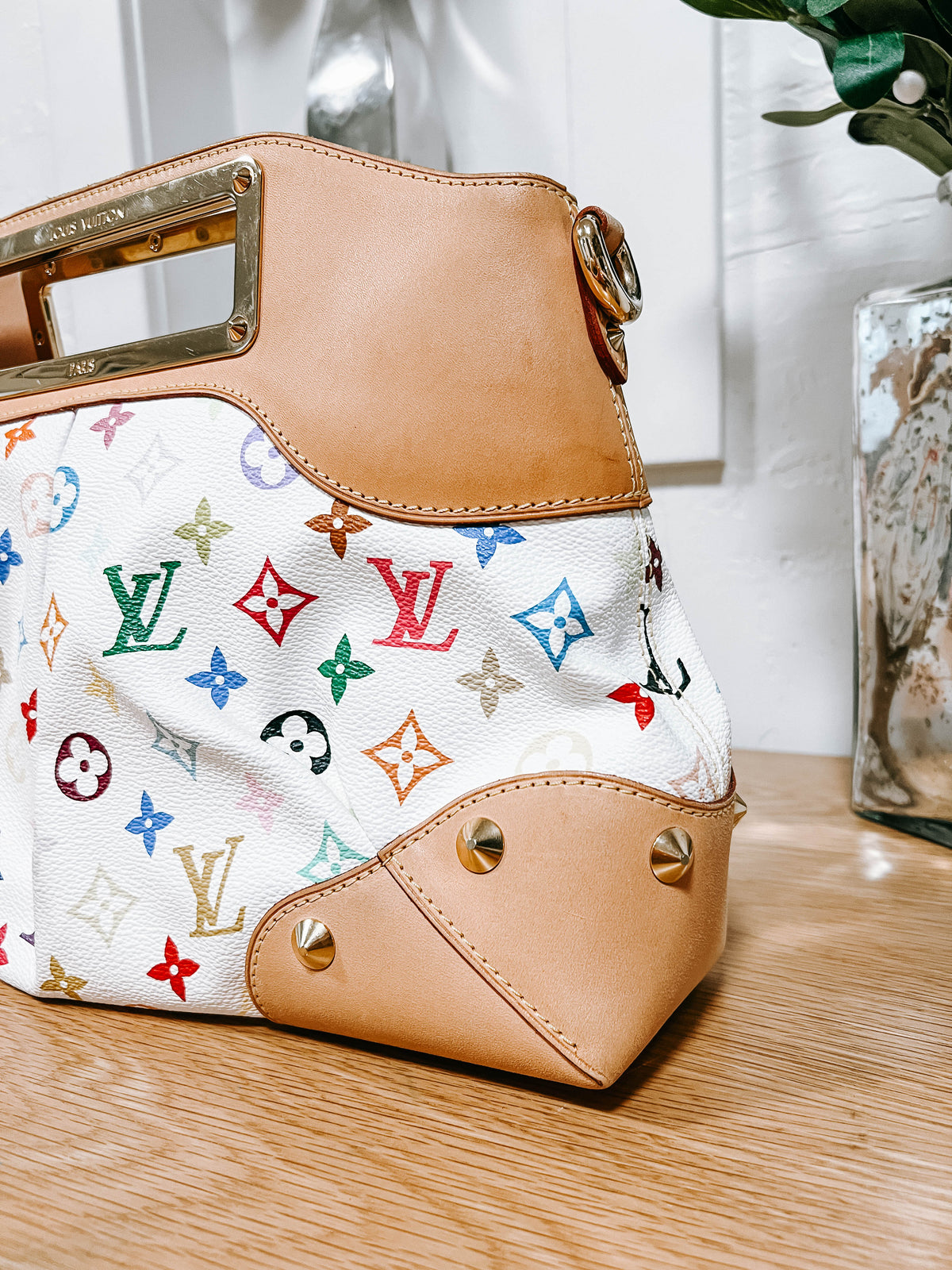 Louis Vuitton Murakami White Multicolor Judy MM