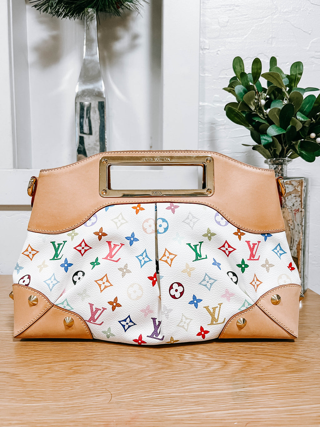 Louis Vuitton Murakami White Multicolor Judy MM