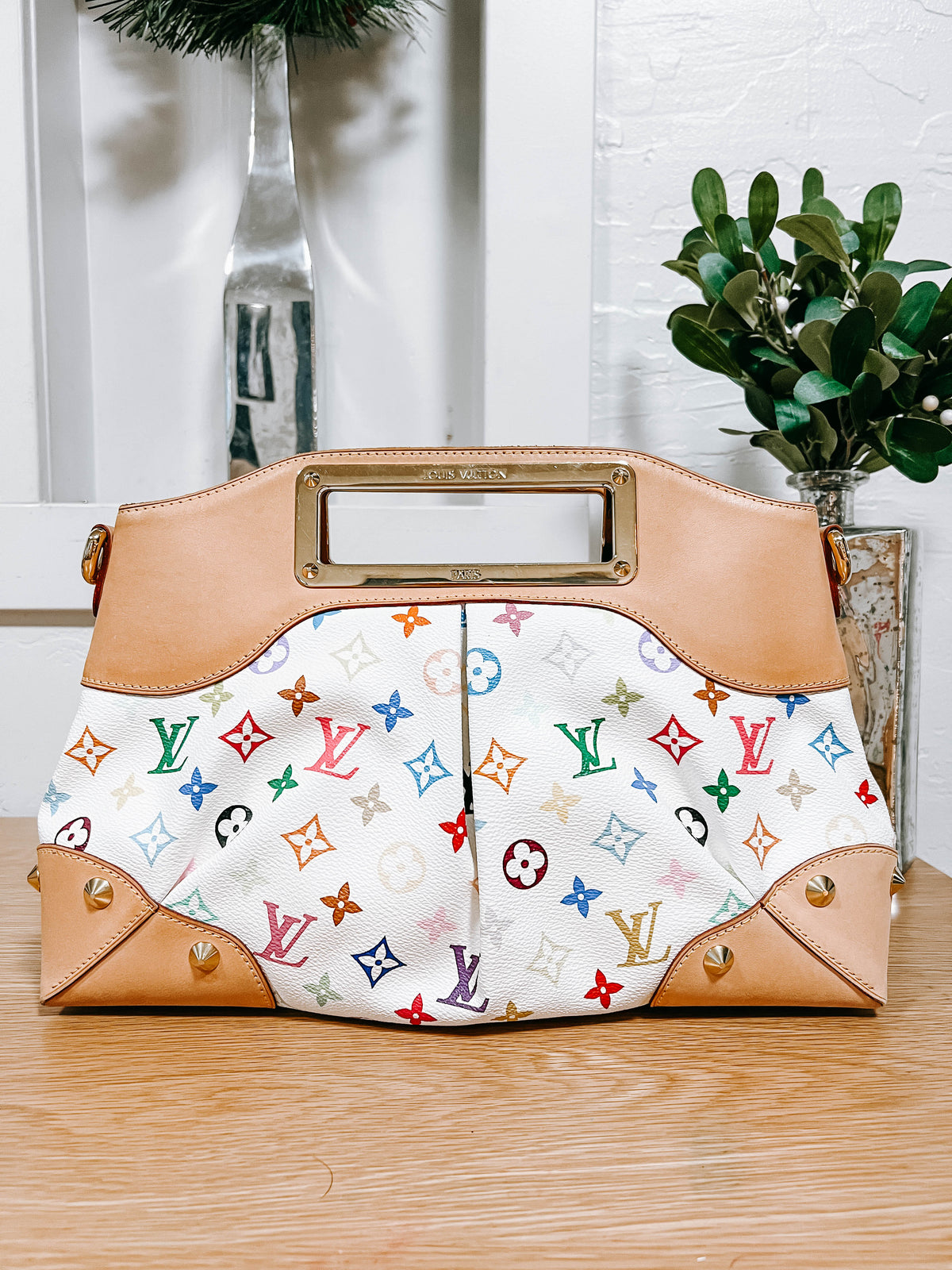 Louis Vuitton Murakami White Multicolor Judy MM