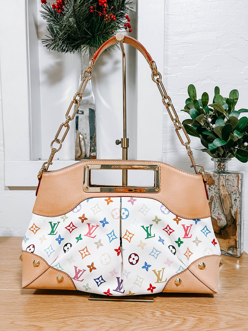 Louis Vuitton Murakami White Multicolor Judy MM