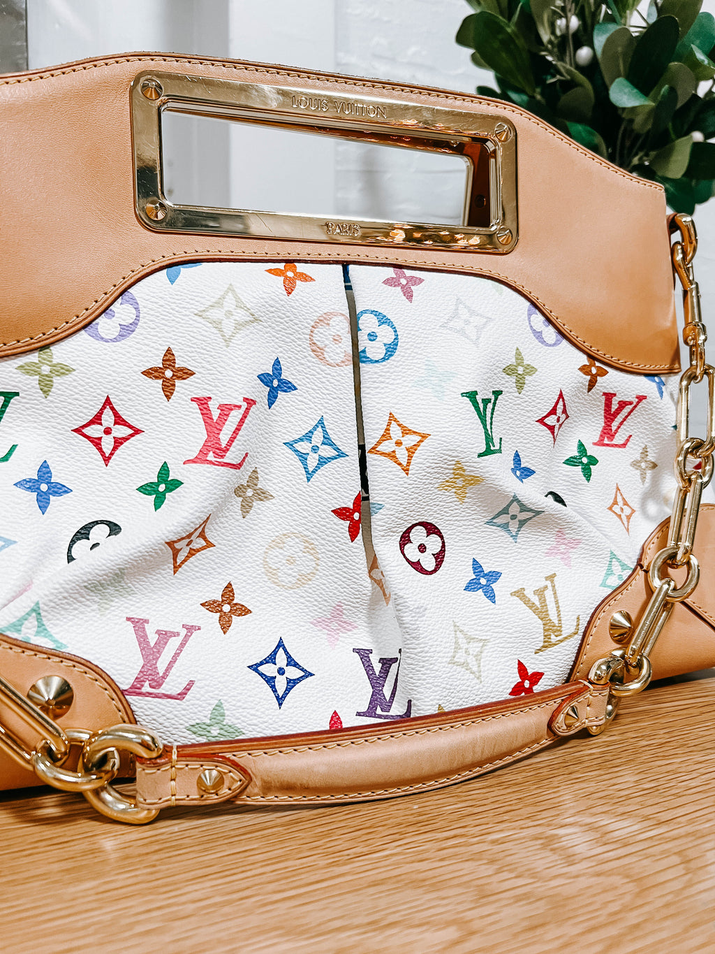 Louis Vuitton Murakami White Multicolor Judy MM