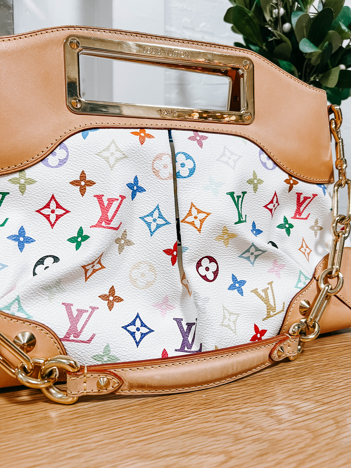 Louis Vuitton Murakami White Multicolor Judy MM