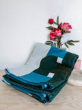 Pre-Owned Hermès H Tissage Throw Blanket – Reversible Blue & Green | BNWT