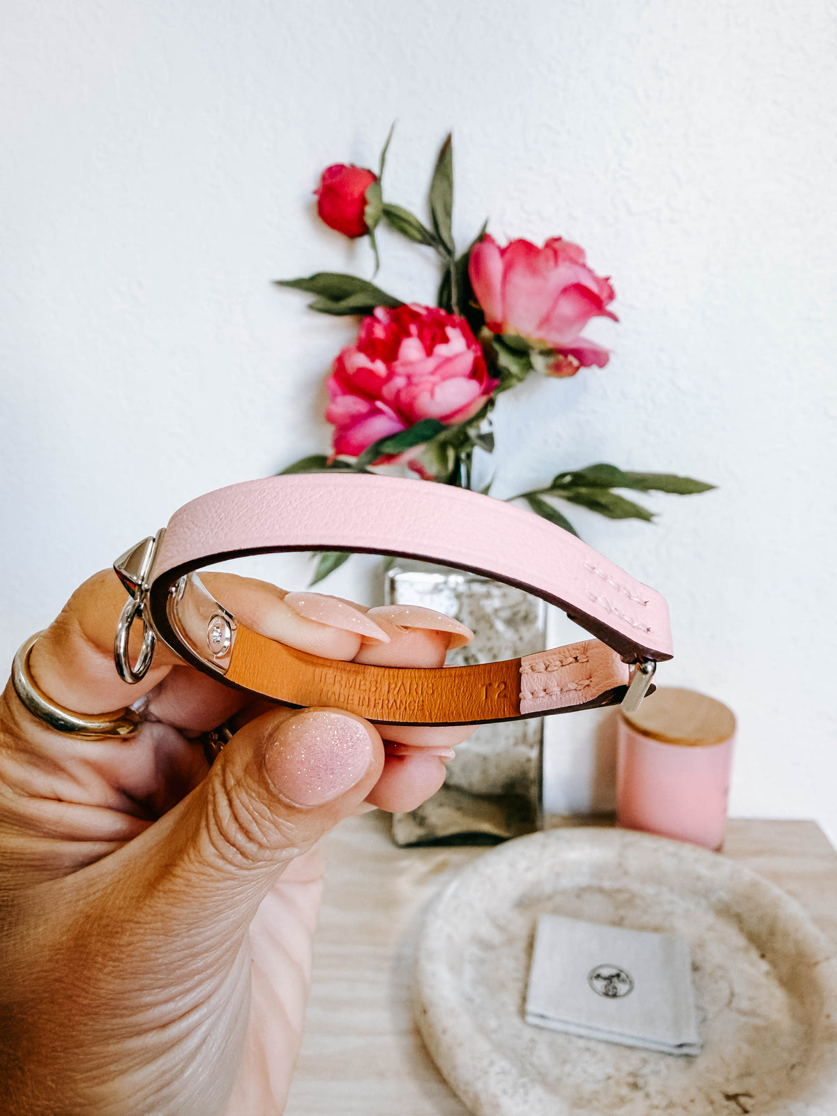 Pre-Owned Hermes Rivale Mini Bracelet - Rose Sakura