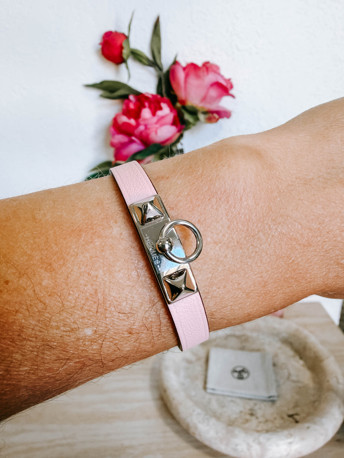Pre-Owned Hermes Rivale Mini Bracelet - Rose Sakura