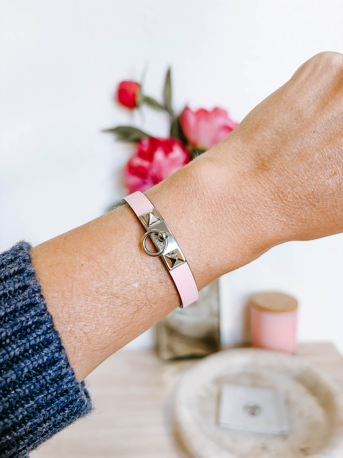 Pre-Owned Hermes Rivale Mini Bracelet - Rose Sakura
