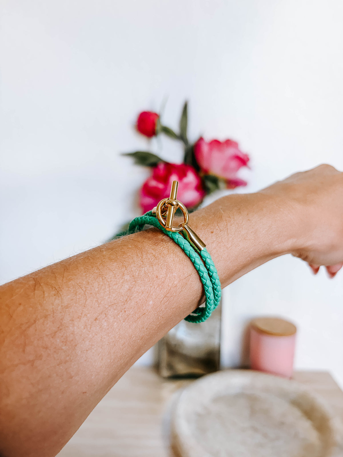 Pre-Owned Hermes Glenan Double Tour Bracelet - Vert Comics