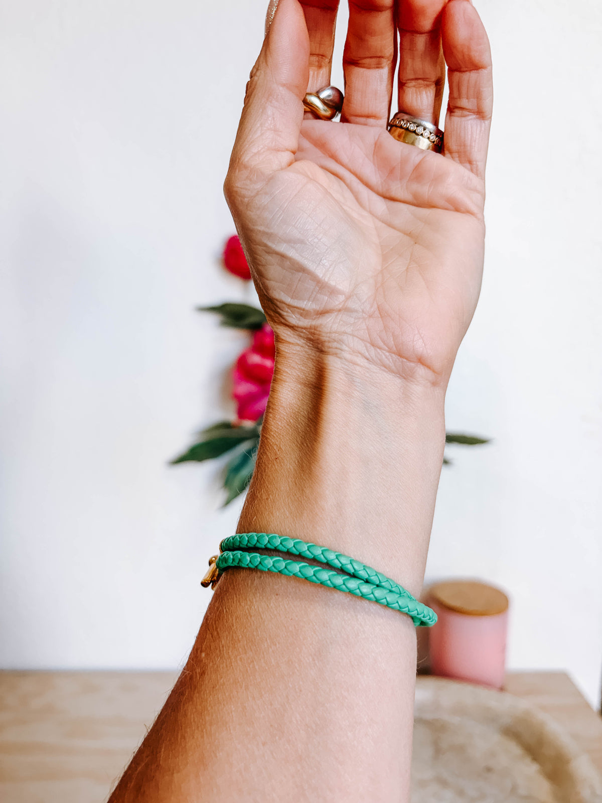 Pre-Owned Hermes Glenan Double Tour Bracelet - Vert Comics