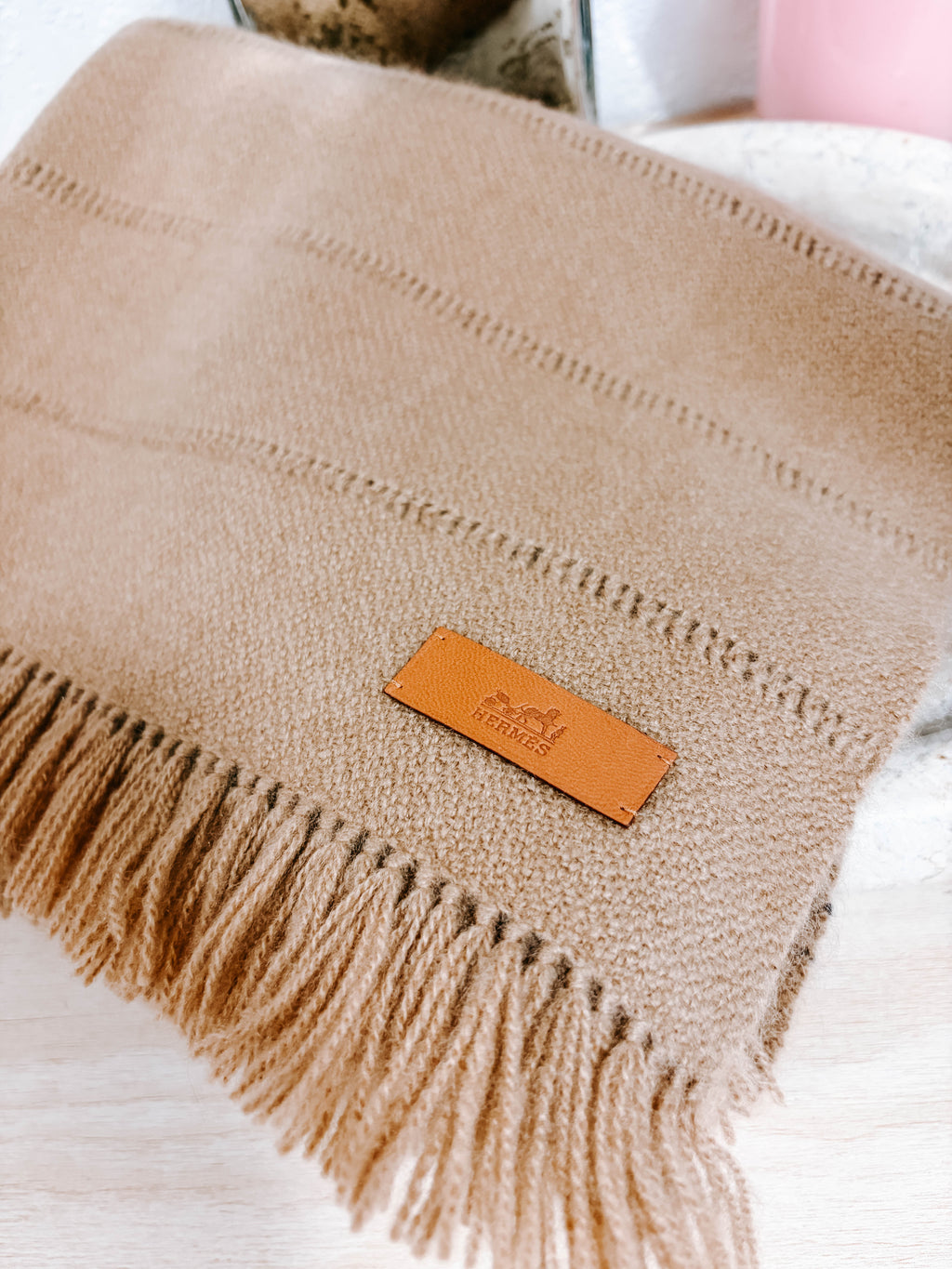 Pre-Owned Hermès Jours Muffler – Marron / Marine | BNWT