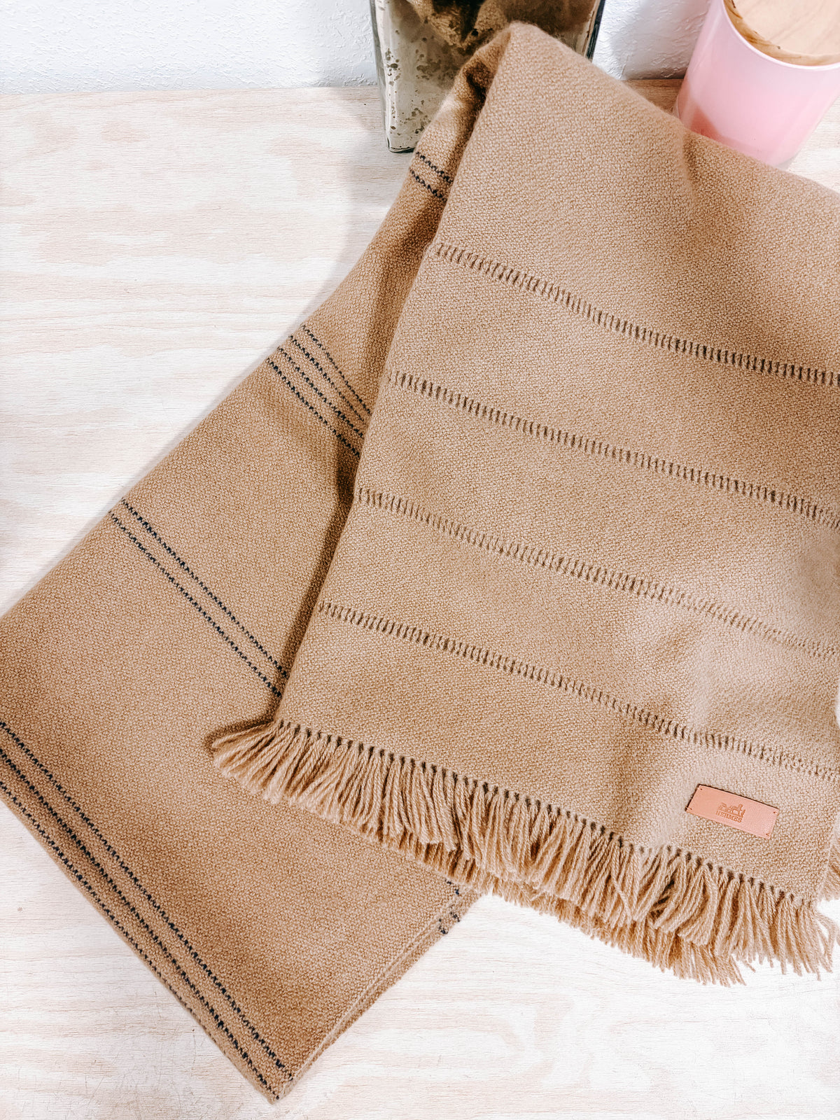 Pre-Owned Hermès Jours Muffler – Marron / Marine | BNWT