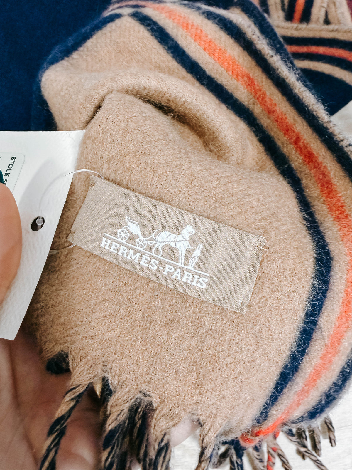 Pre-Owned Hermès Lisières Stole – BNWT