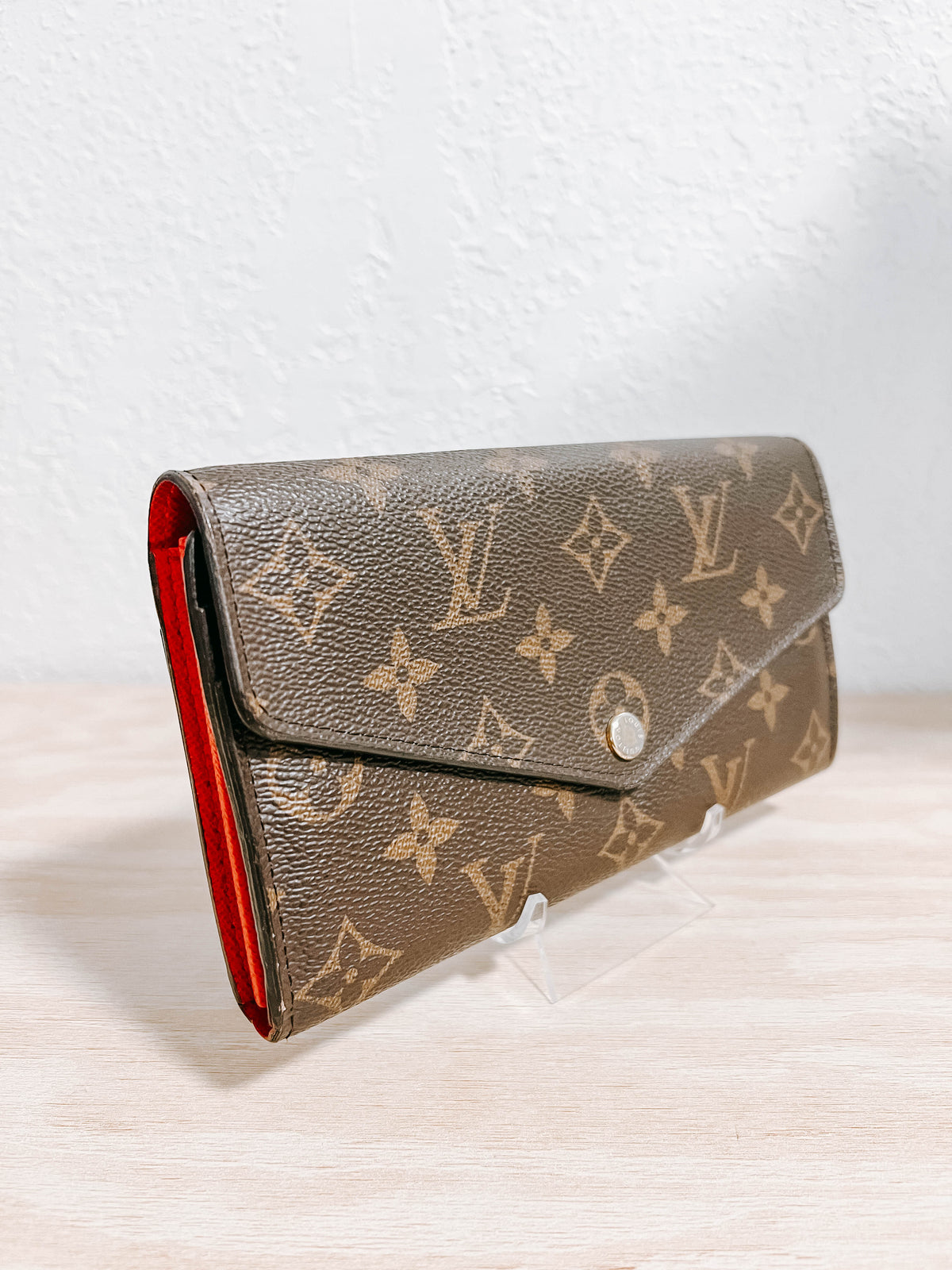 Louis Vuitton Monogram Sarah NM Wallet Cerise
