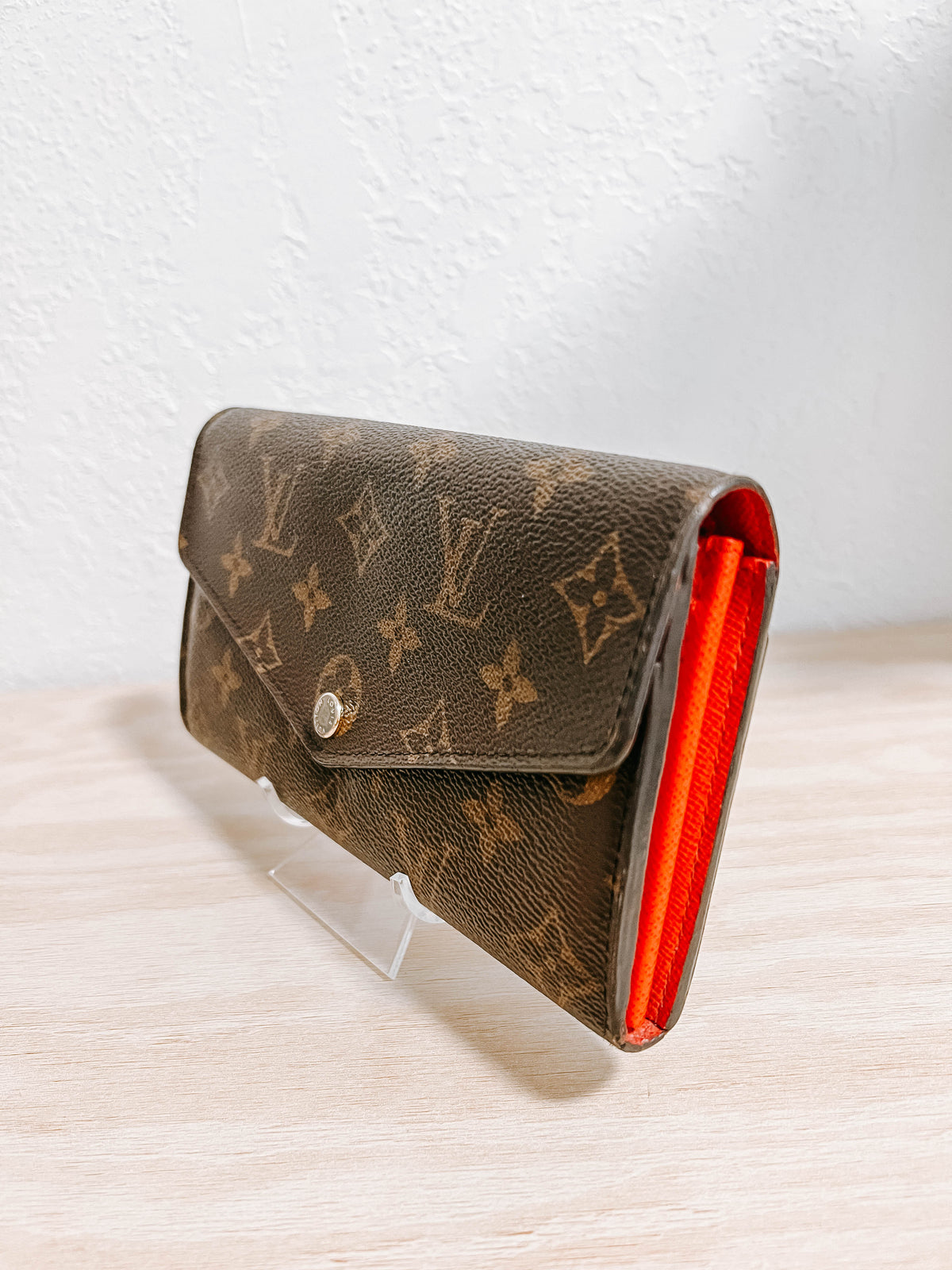 Louis Vuitton Monogram Sarah NM Wallet Cerise