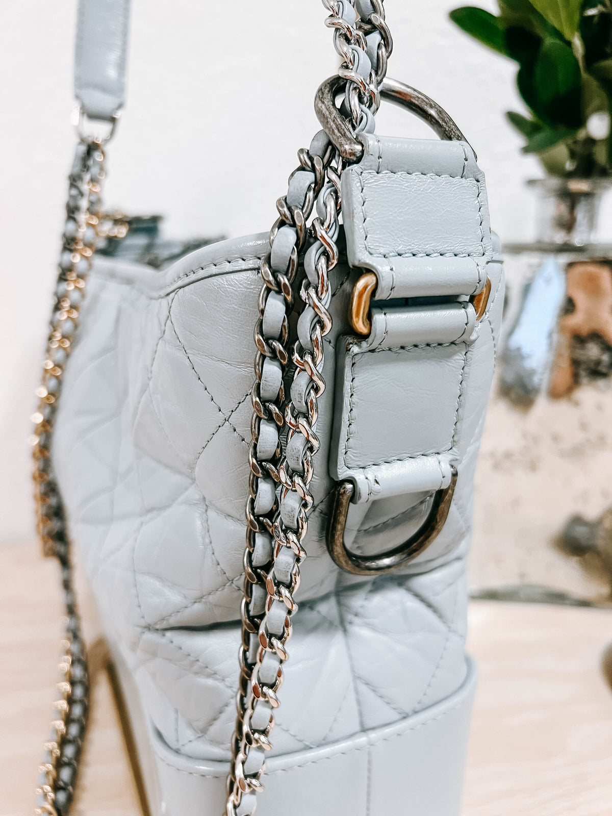 Chanel Aged Calfskin Quilted Medium Gabrielle Hobo Bag