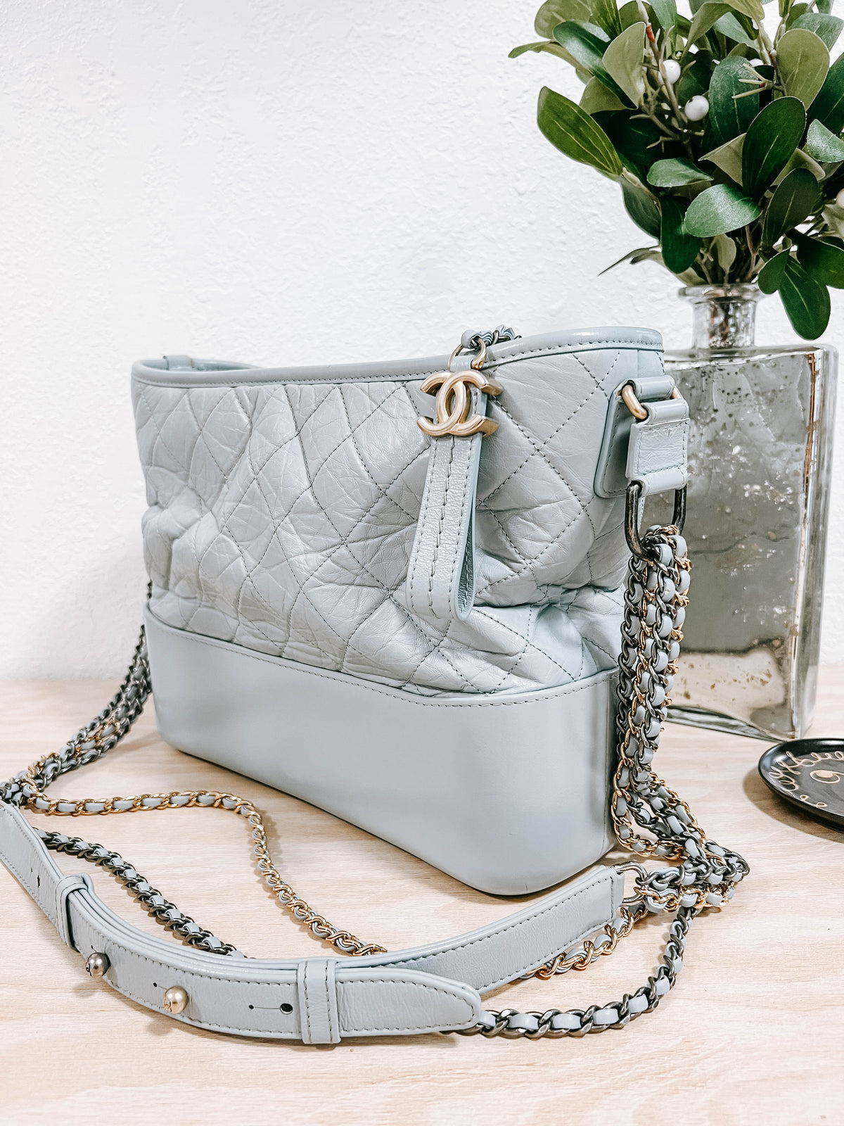 Chanel Aged Calfskin Quilted Medium Gabrielle Hobo Bag
