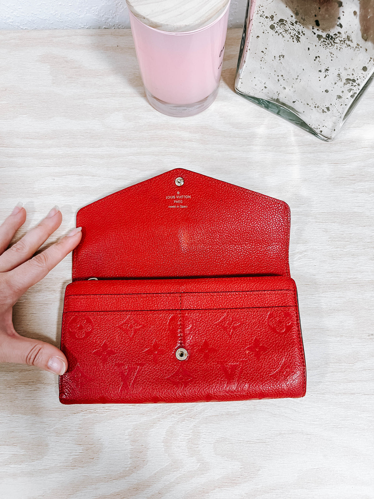 Louis Vuitton Red Empriente Sarah Wallet