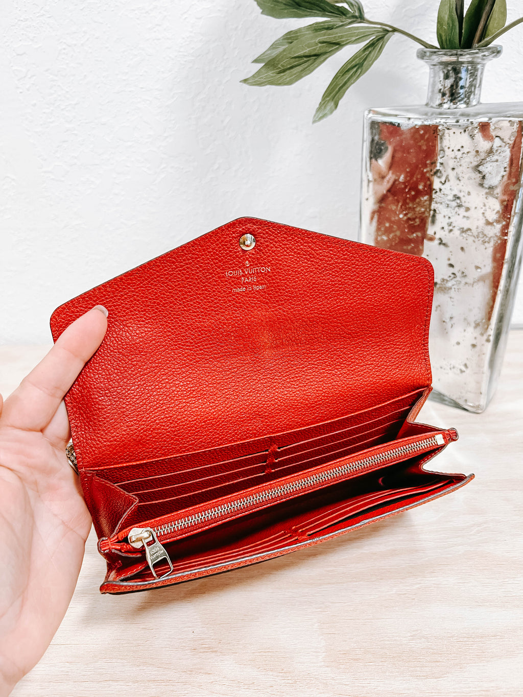 Louis Vuitton Red Empriente Sarah Wallet