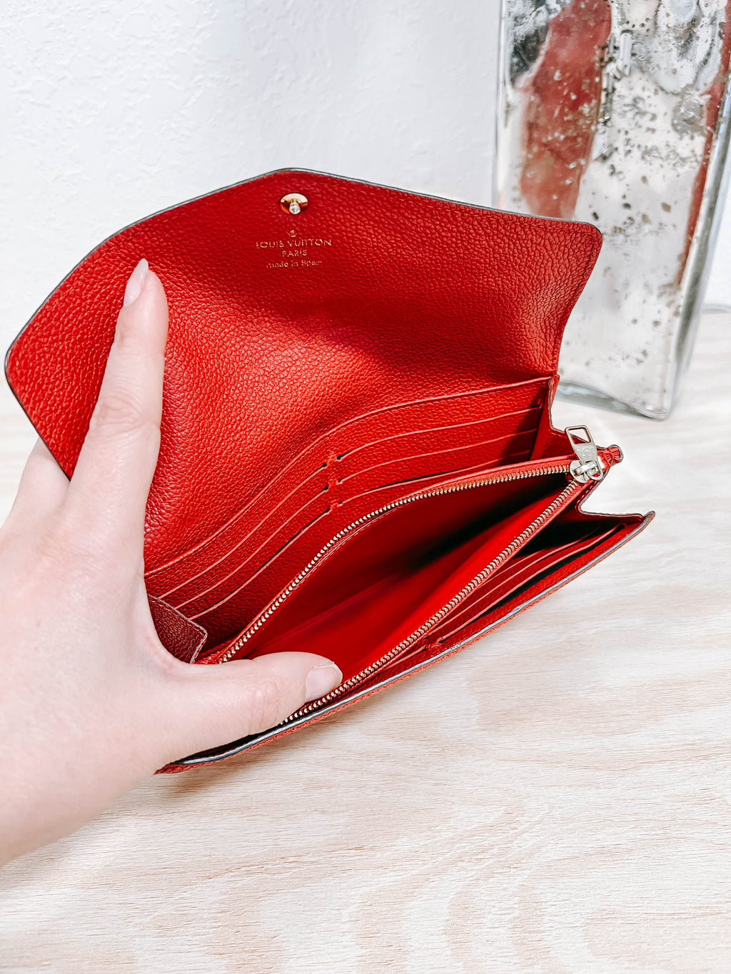 Louis Vuitton Red Empriente Sarah Wallet